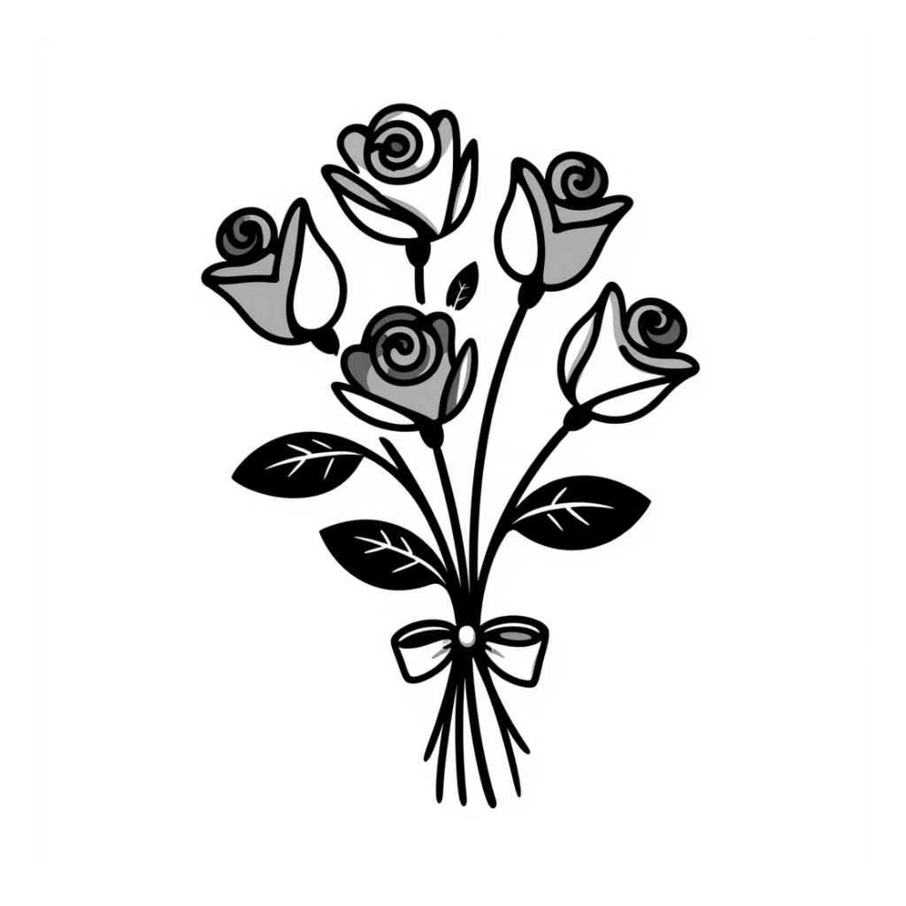 a bouquet of roses sticker