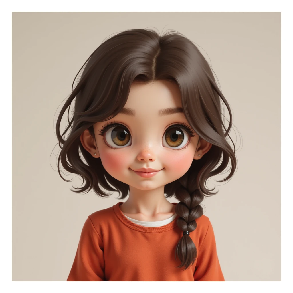 cute girl, photorealistic style, variation 4 sticker