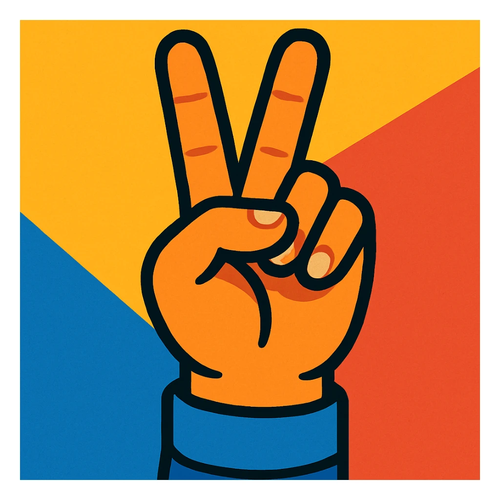 hand gesture sticker