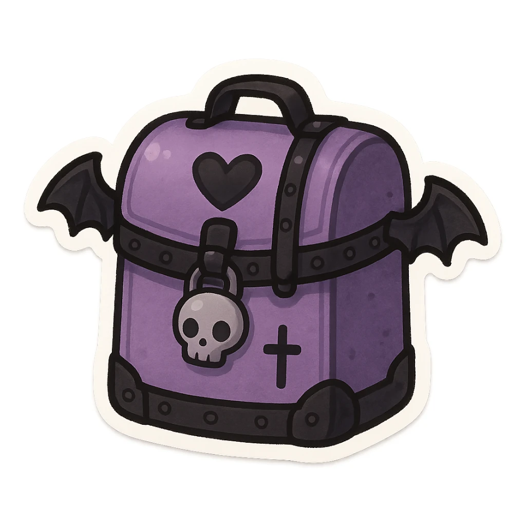 Purple goth object sticker