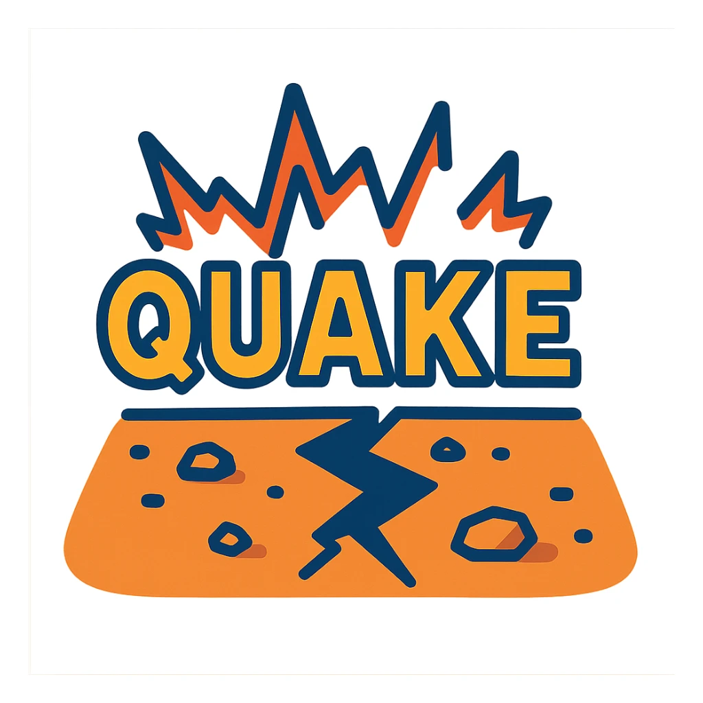 a small earthquake with subtle ground crack and minimal debris sticker
