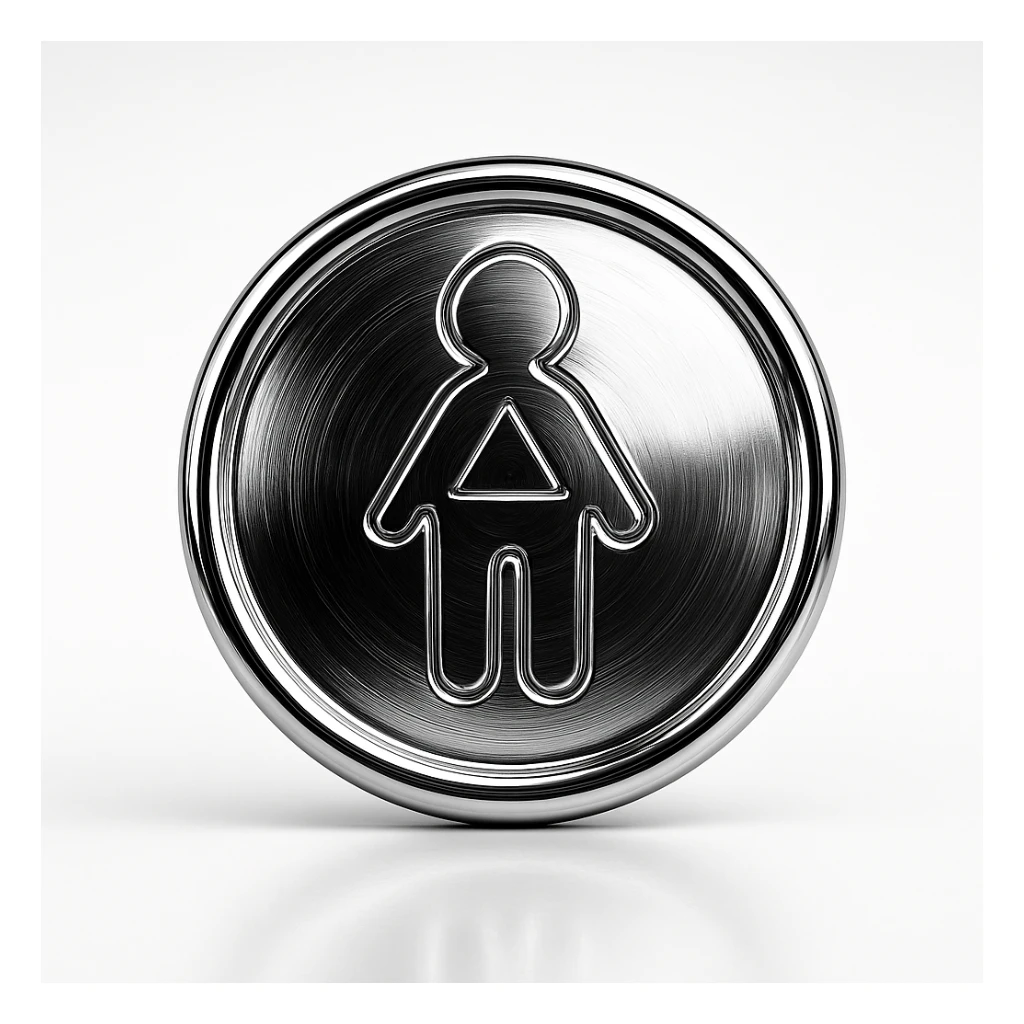 dalgona candy with circle shape, chrome style, inspired by Squid Game sticker