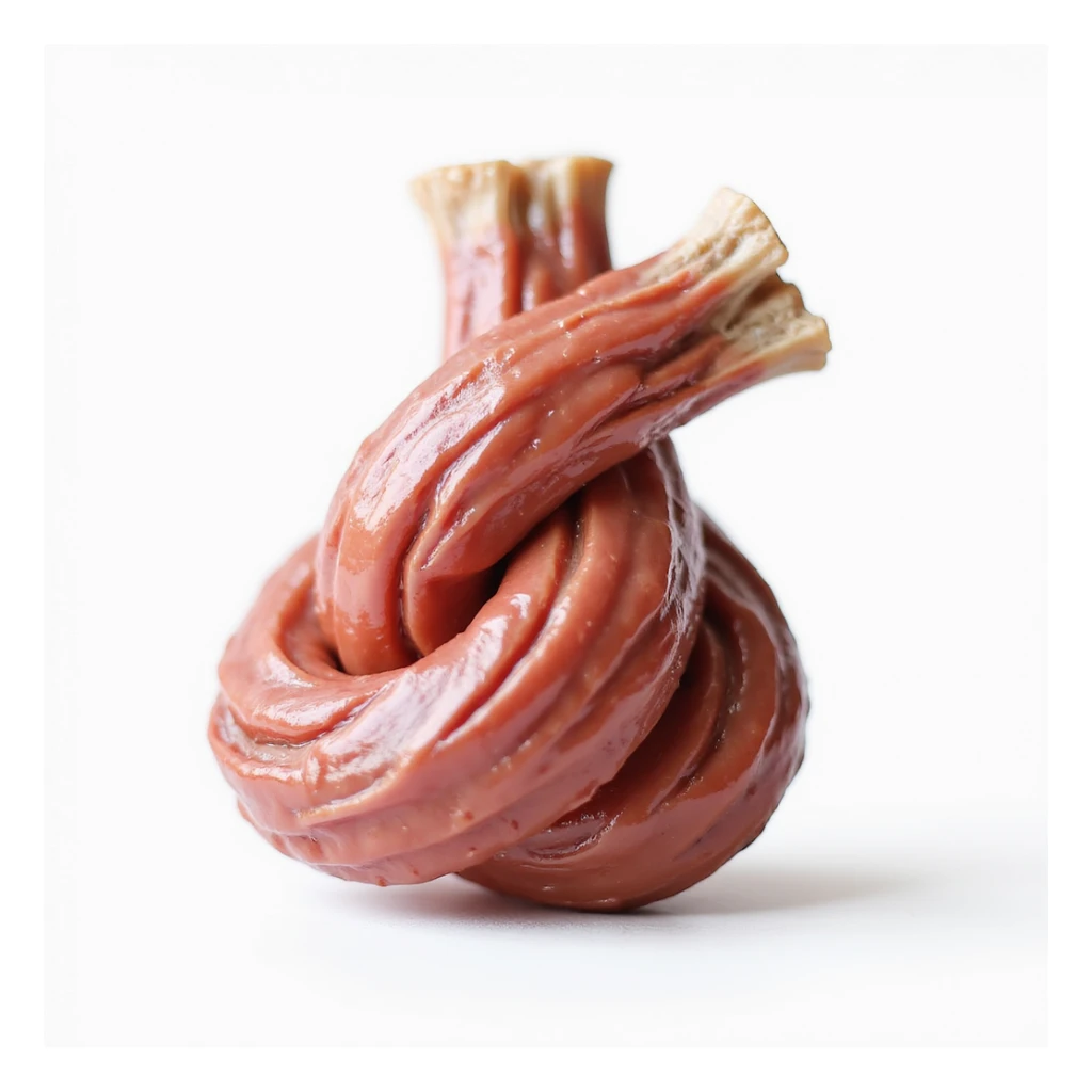 anatomical muscular knot, isolated on white background, realistic details, three-dimensional appearance, no other elements sticker