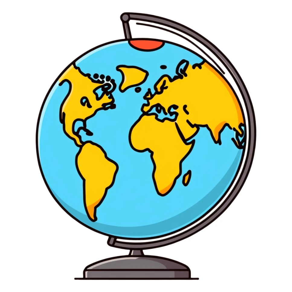 Globe sticker