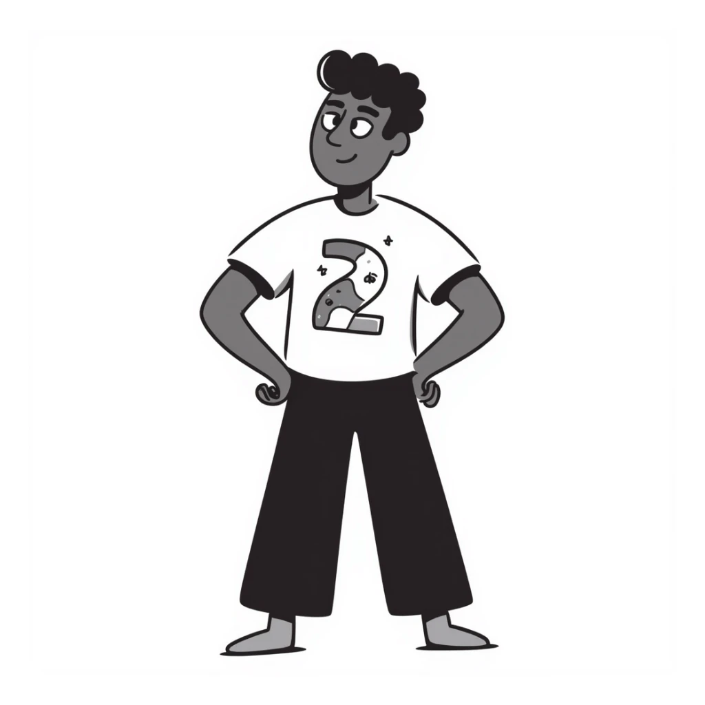 Big strong Black man with broad shoulders and a confident stance sticker