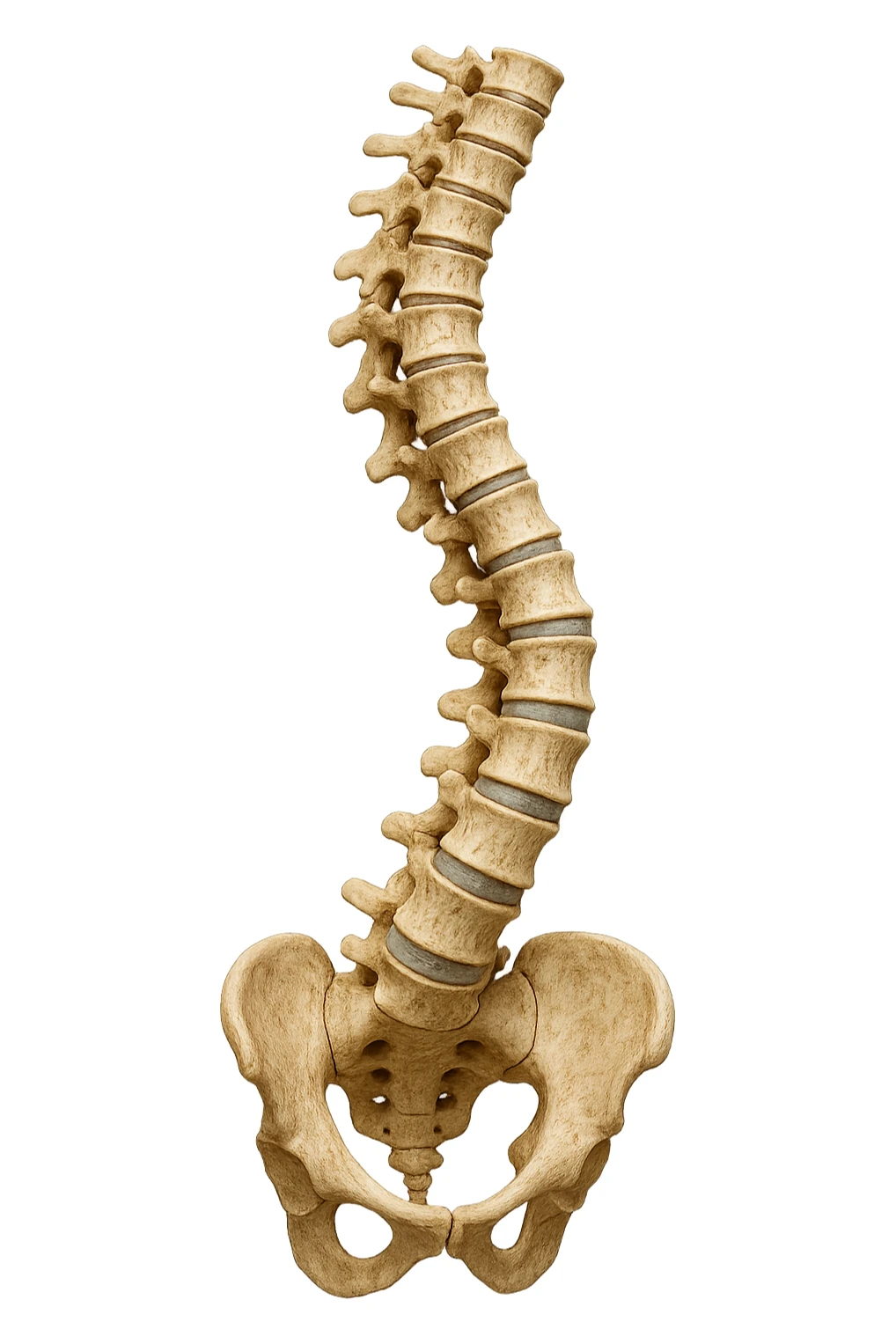 spina dorsale anatomica umana storta, iperrealistico 4k sticker