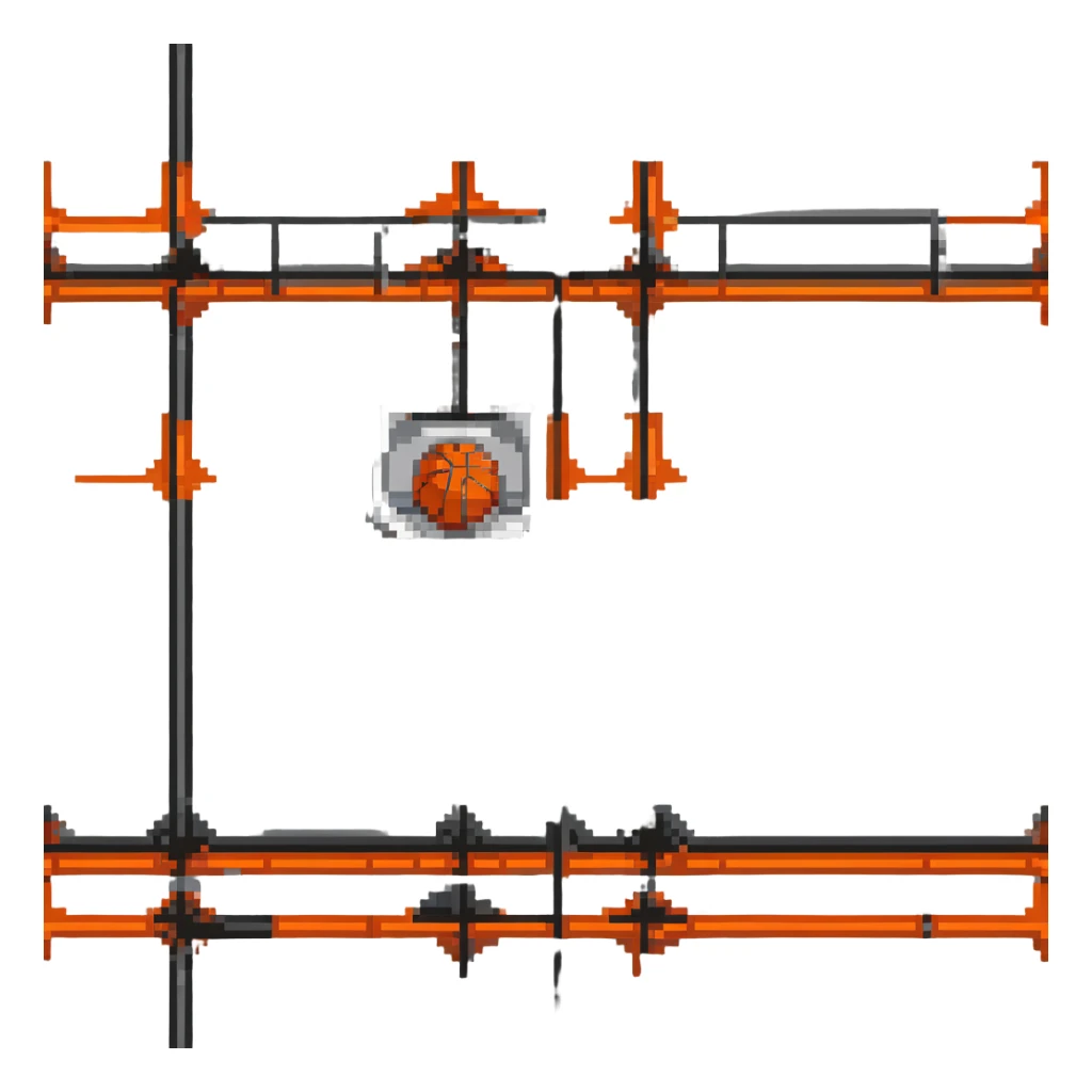 silver basketball, metallic silver surface with classic orange seams sticker