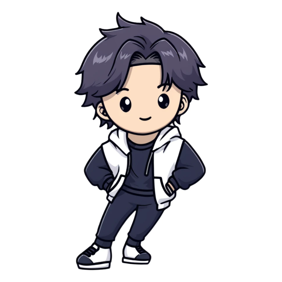 Hyunjin from Stray Kids, dancer with long hair sticker