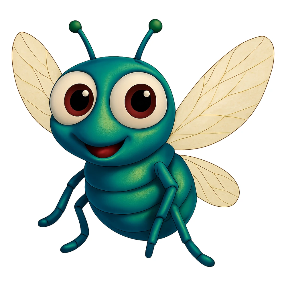 can you make the fly wings more yellowish like on a real fly, trasparent background sticker