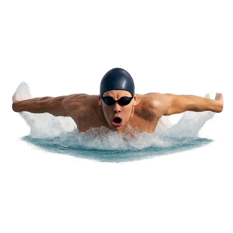 Nuoto senza sfondo sticker
