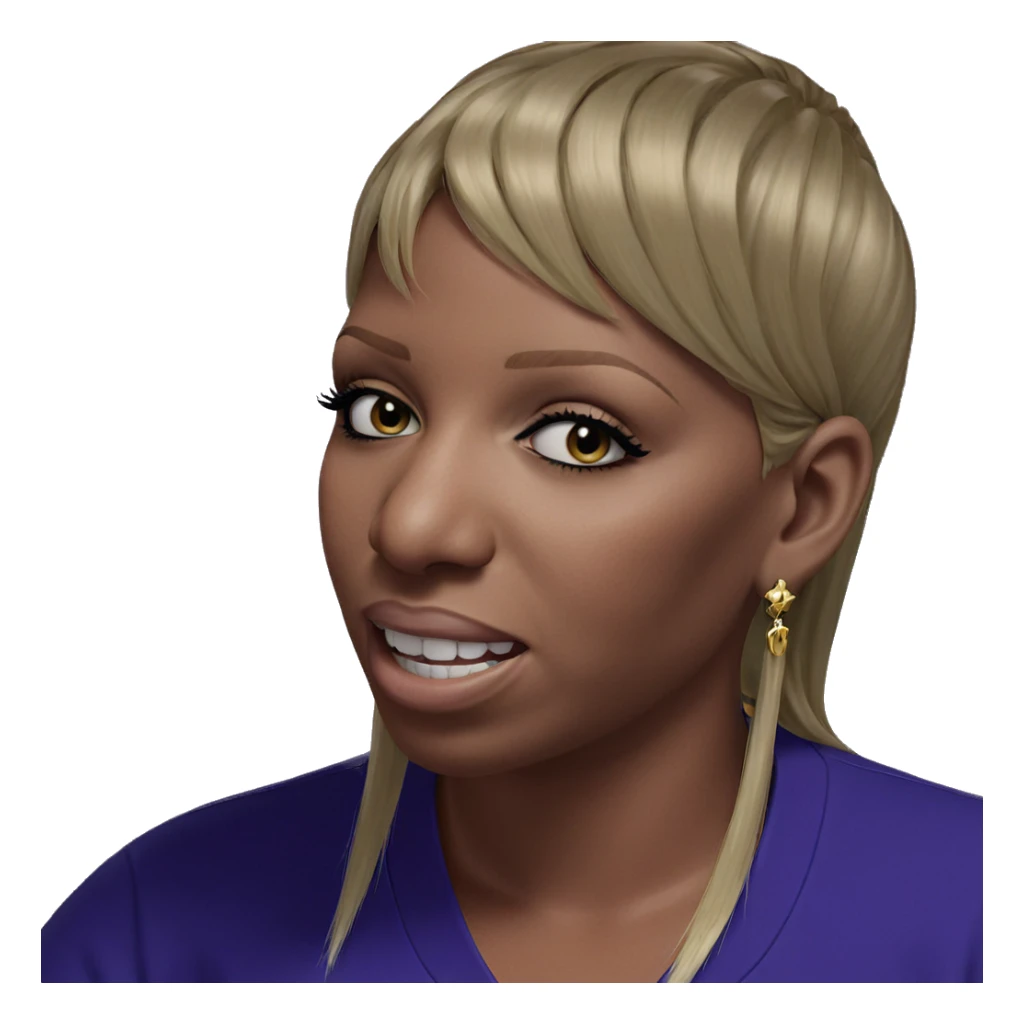 blonde girl with earrings meme sticker