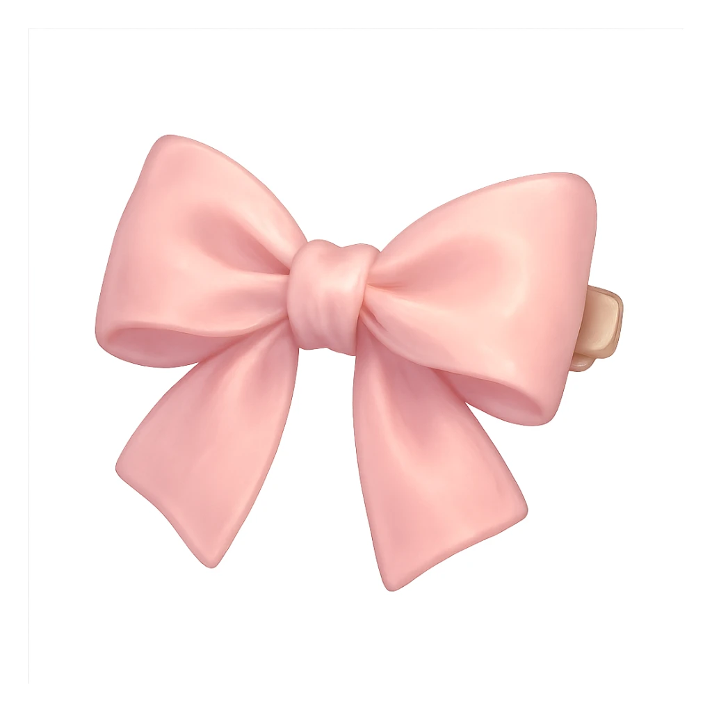 pink bow barrette, soft and dreamy sticker