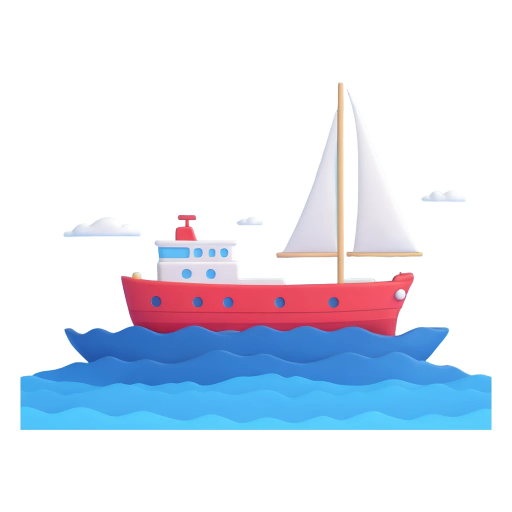 A sea in blue pastel colors sticker