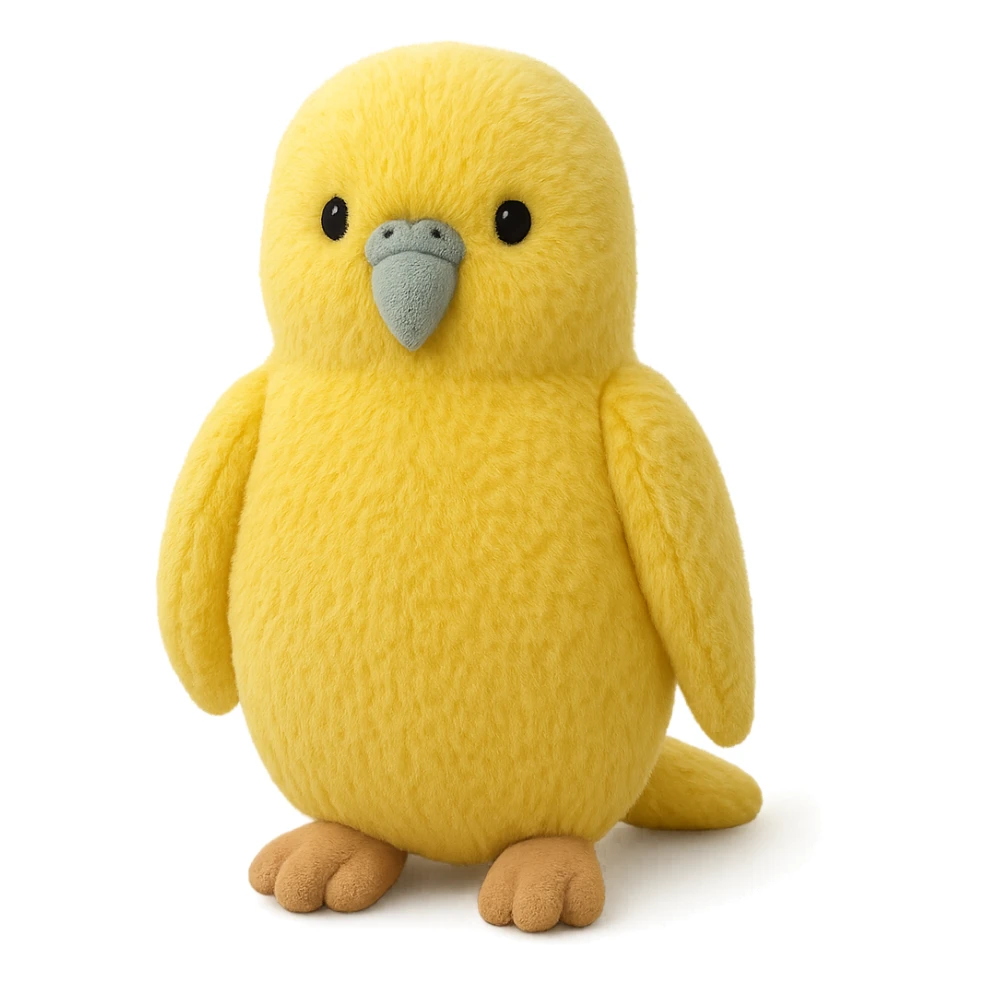 yellow budgie jellycat stuffed plush sticker