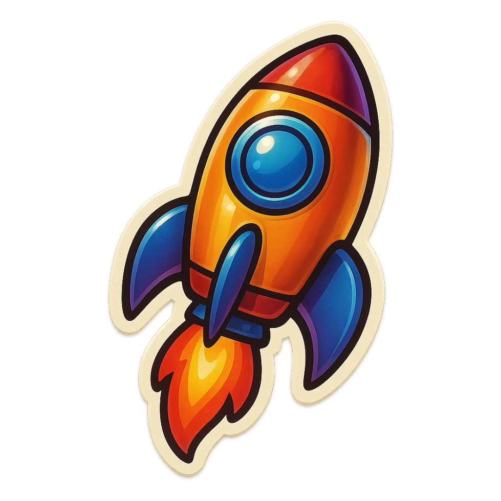 rocket sticker