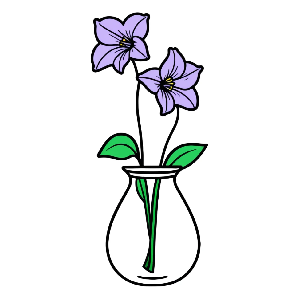Canterbury bells flower in a vase sticker