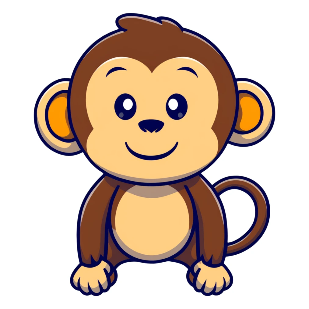 happy monkey sticker