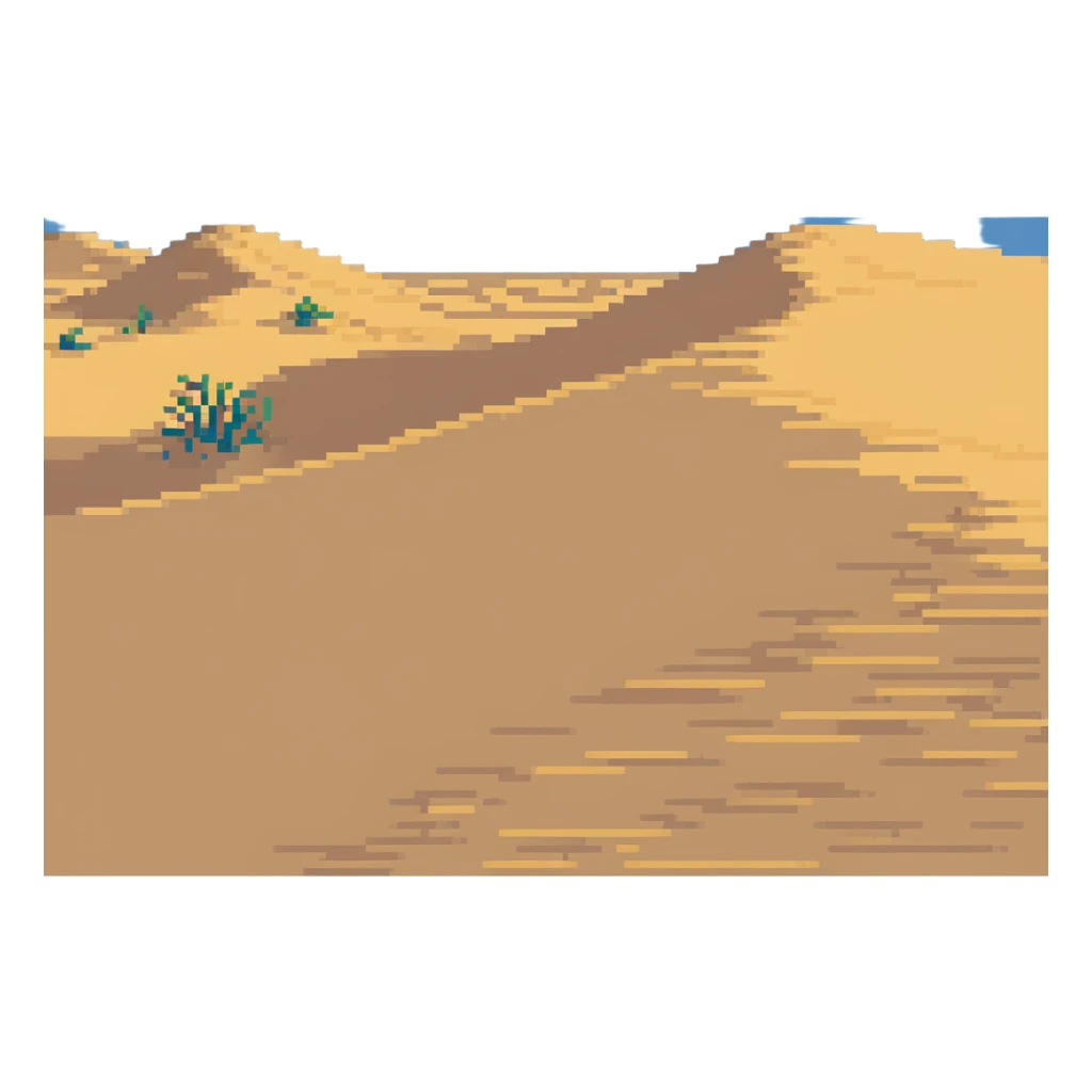 bright orange sand dunes with clear sky sticker