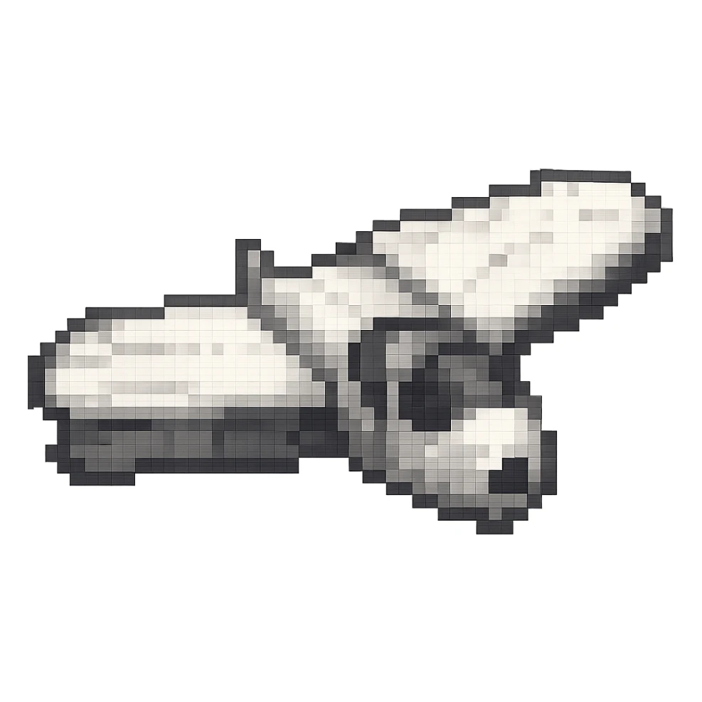 Make the glider white, remove any propeller, keep the pixel art style, no background. sticker