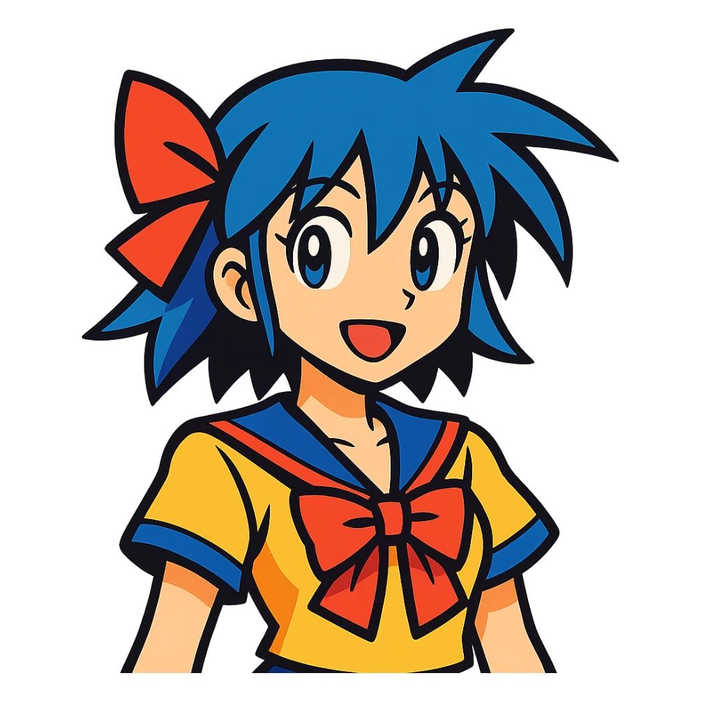anime character in vibrant toon style sticker