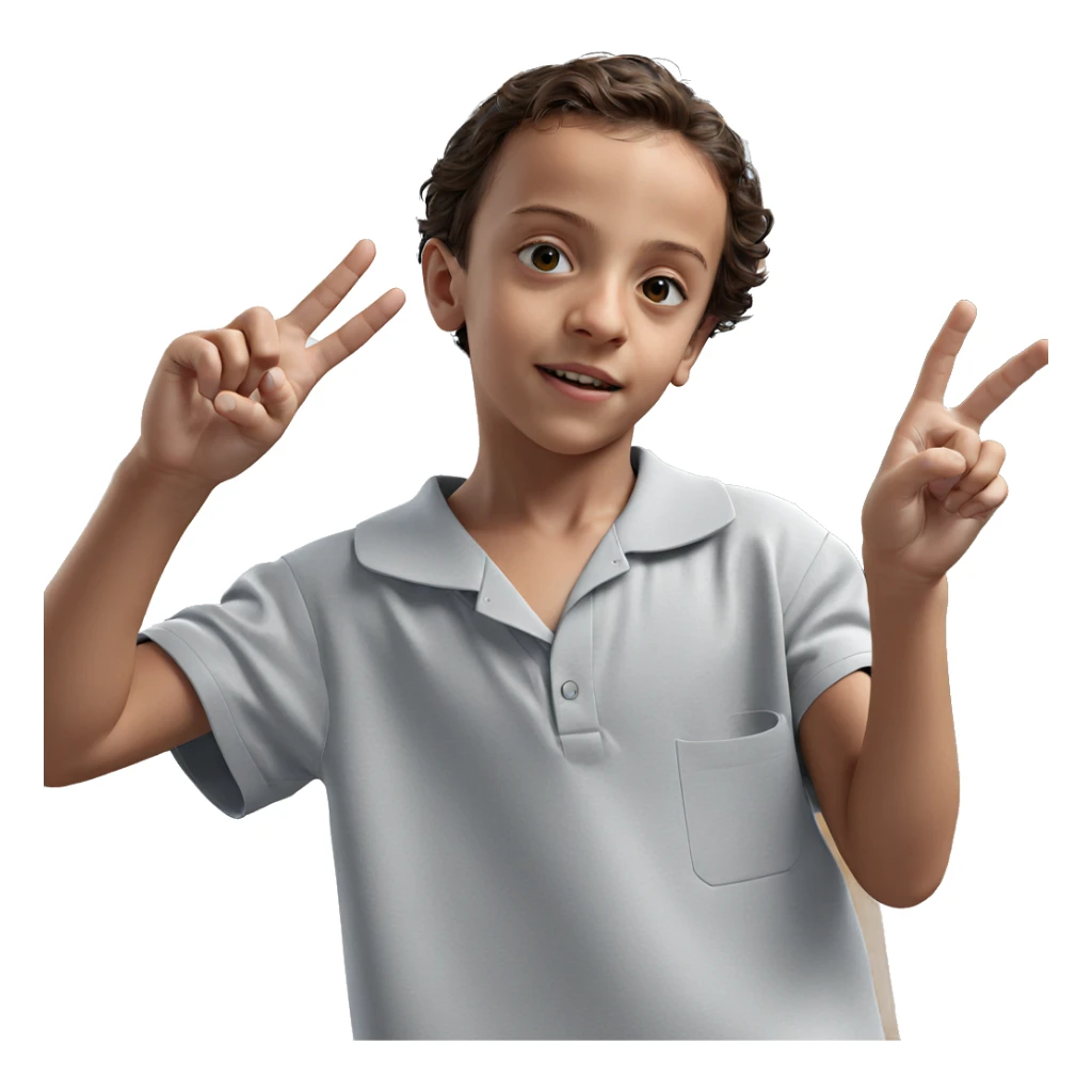 realistic portrait of a boy sticker