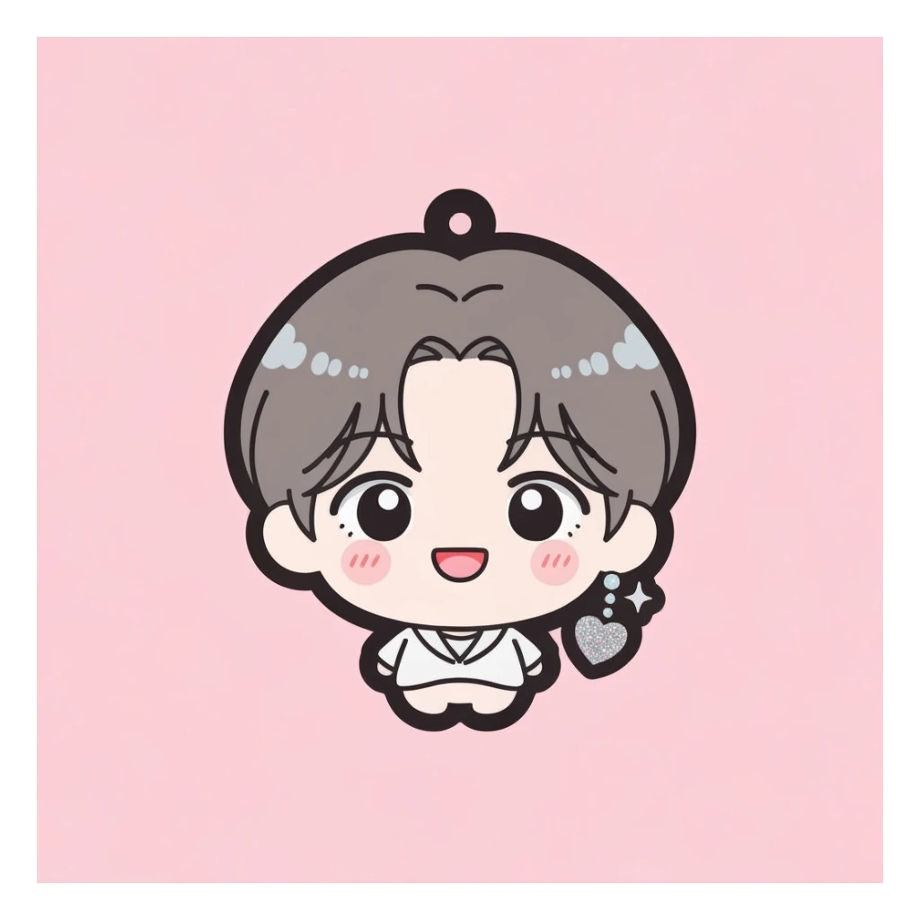 kpop fan charm, cute, expressive, minimal sticker