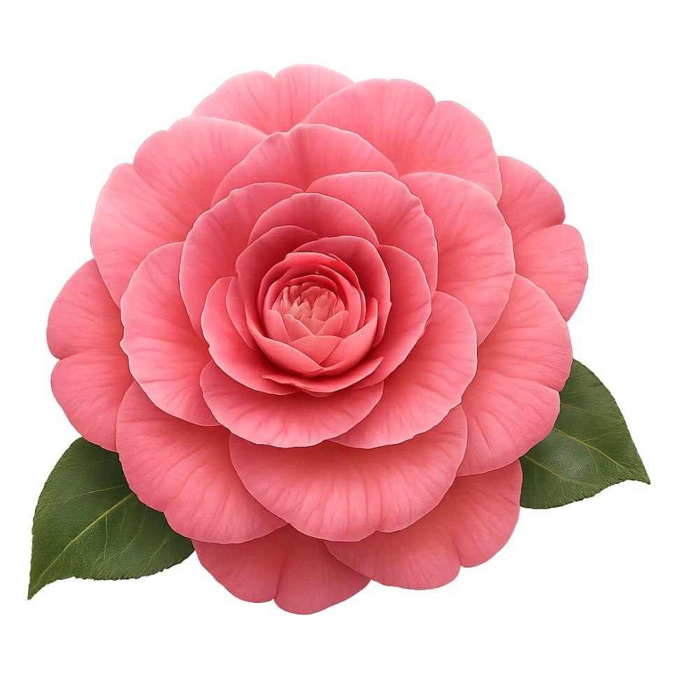 pink camellia, no background sticker