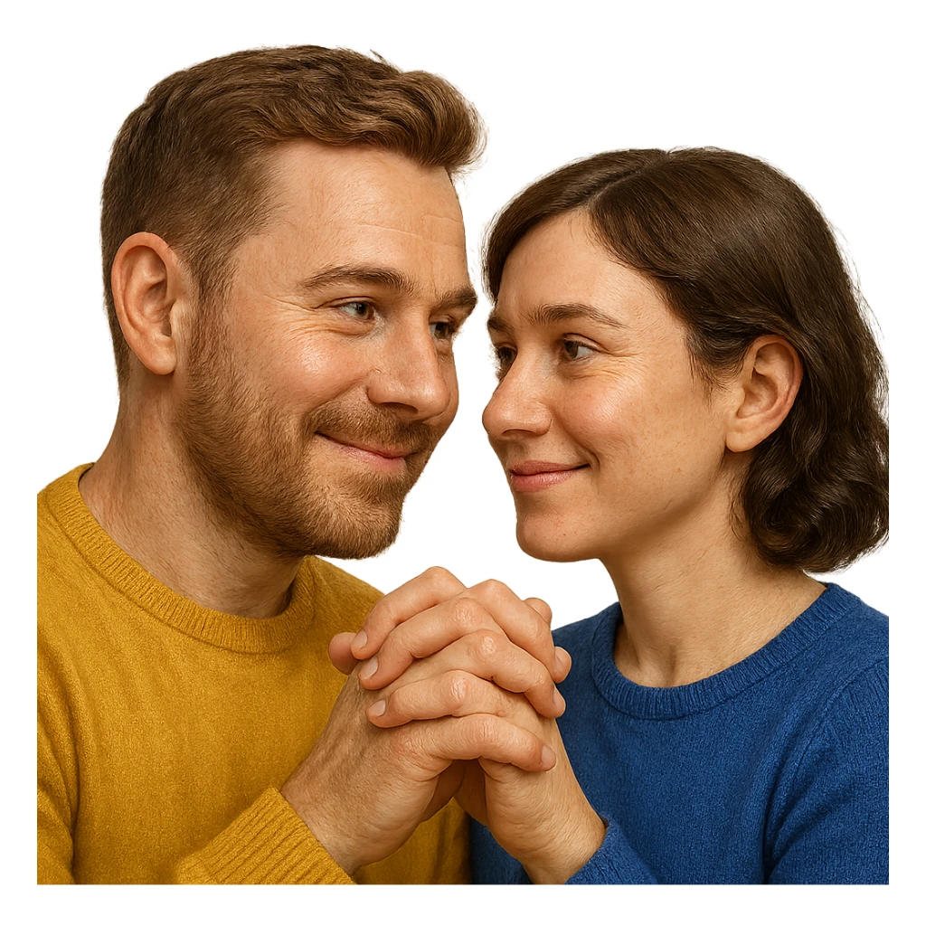 emoji stile iphone di relazione tra due persone, iperrealistico 4k sticker