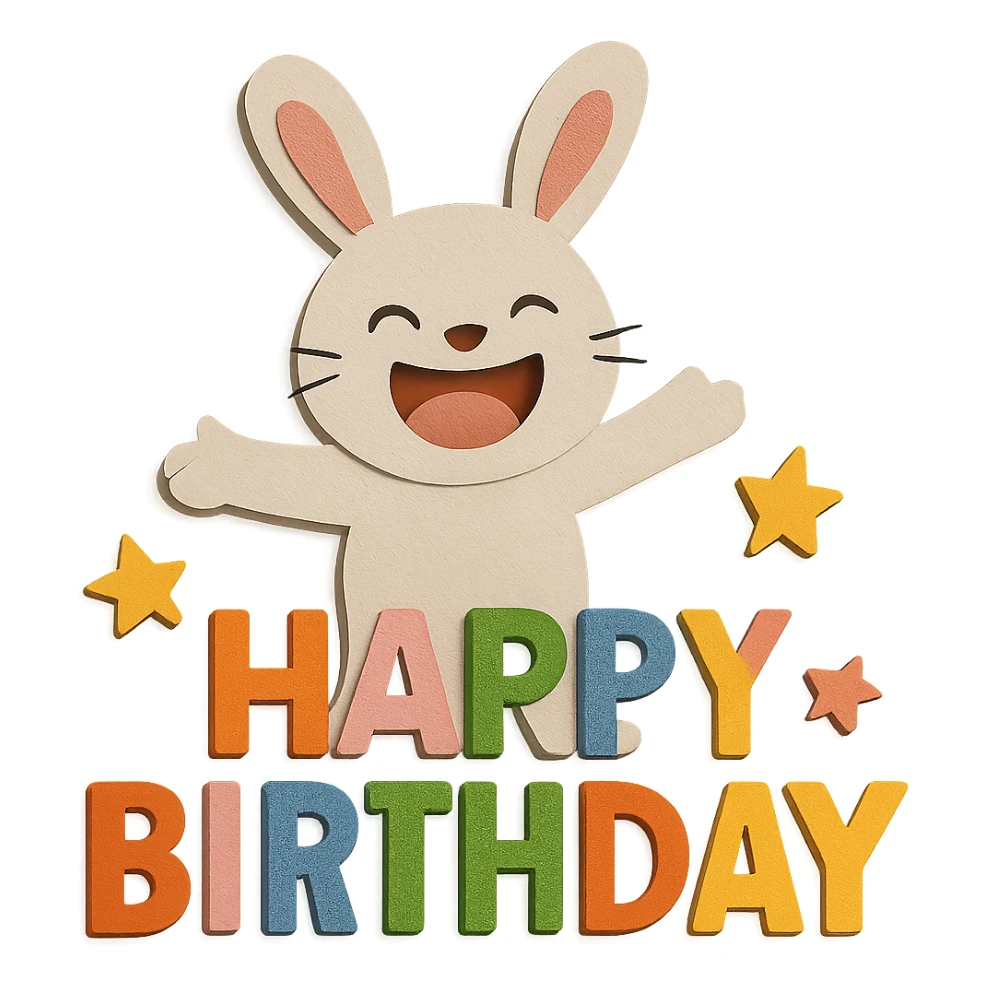 Change the letter 'P' in 'HAPPY' so its white background is transparent, keeping all other design elements unchanged sticker