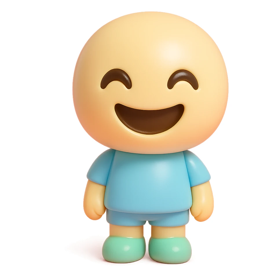 vinyl figure in emoji style sticker