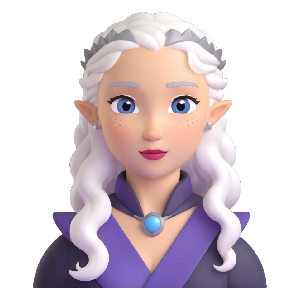 Mother of Dragons Daenerys Targaryen with silver hair, upper body sticker