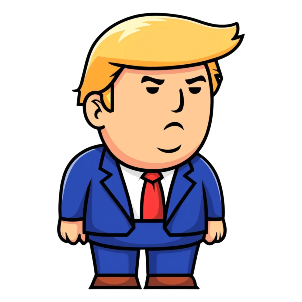 Donald Trump silhouette with black background sticker