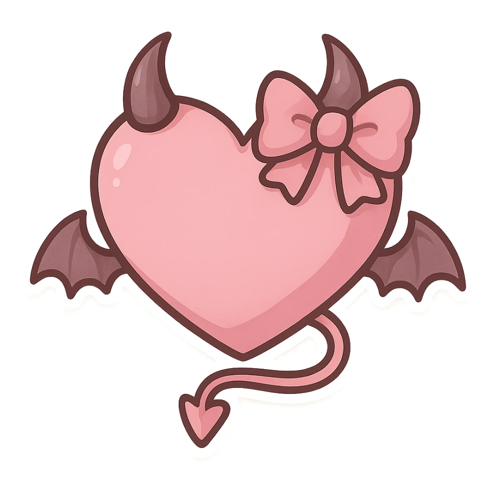 Goth pink object sticker