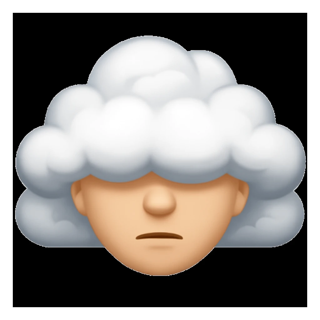 Edit the image to show a simple face with eyes covered, as if something is blocking or hiding the eyes, with a neutral expression. Keep the same style as the original image. sticker