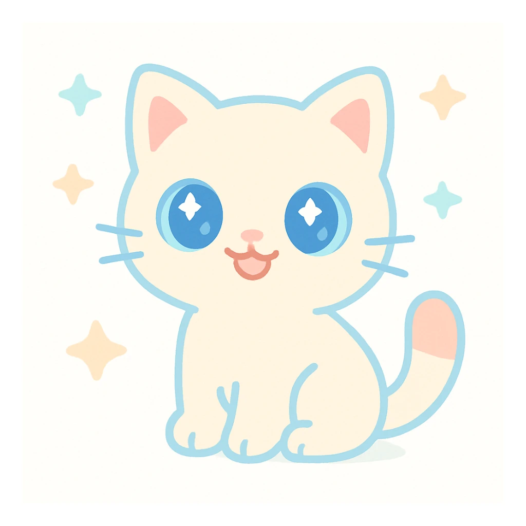 a cute blue eyed kitten sticker