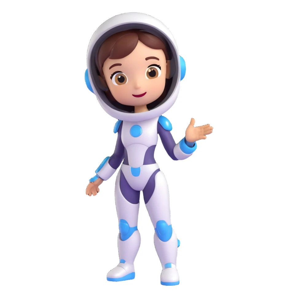 character inspired by the person in the reference image, futuristic 2025 theme, friendly expression sticker