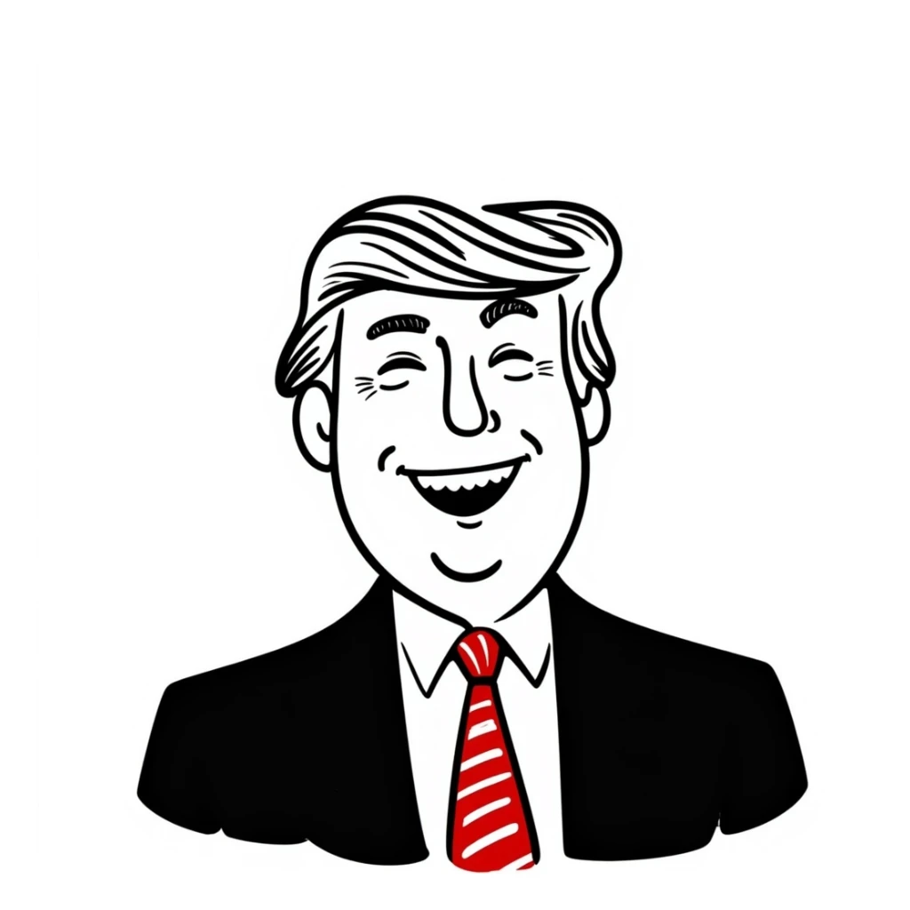 President Trump happy sticker