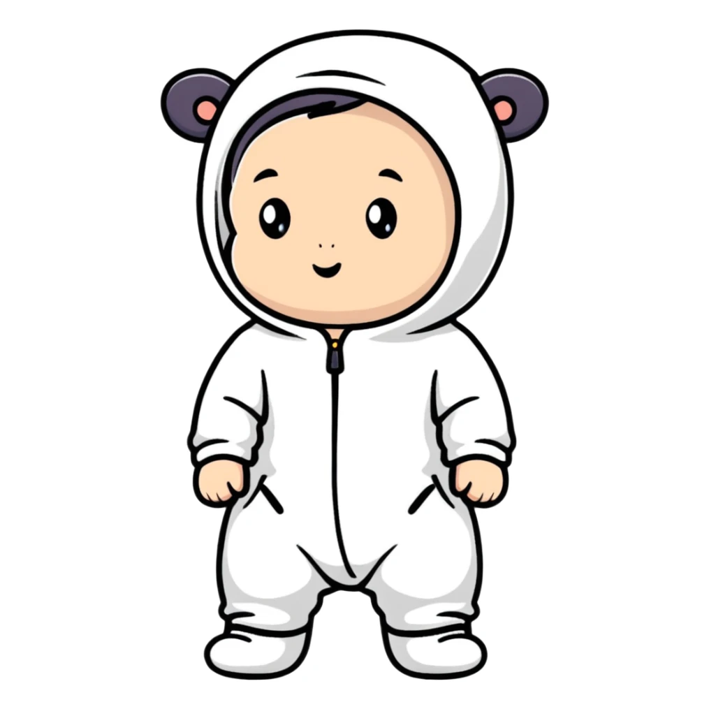 adorable baby in a onesie sticker