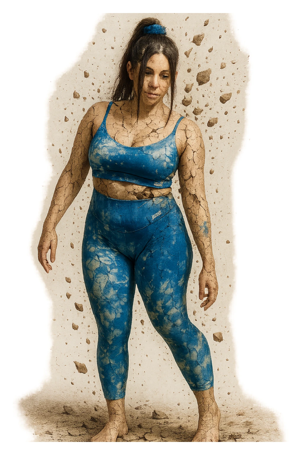 corpo come se si stesse sgretolando come se fosse rotto sticker