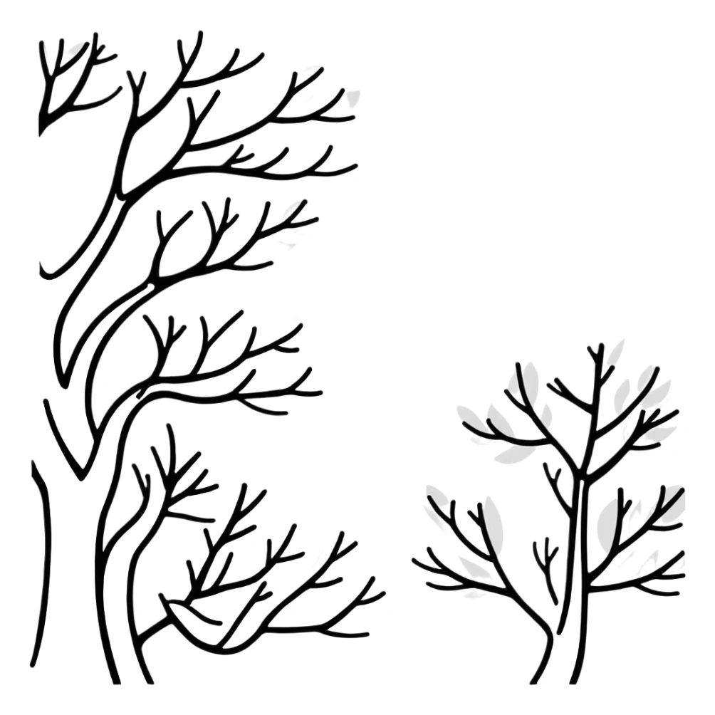 soft breeze blowing through tree branches with visible gentle wind swirls sticker