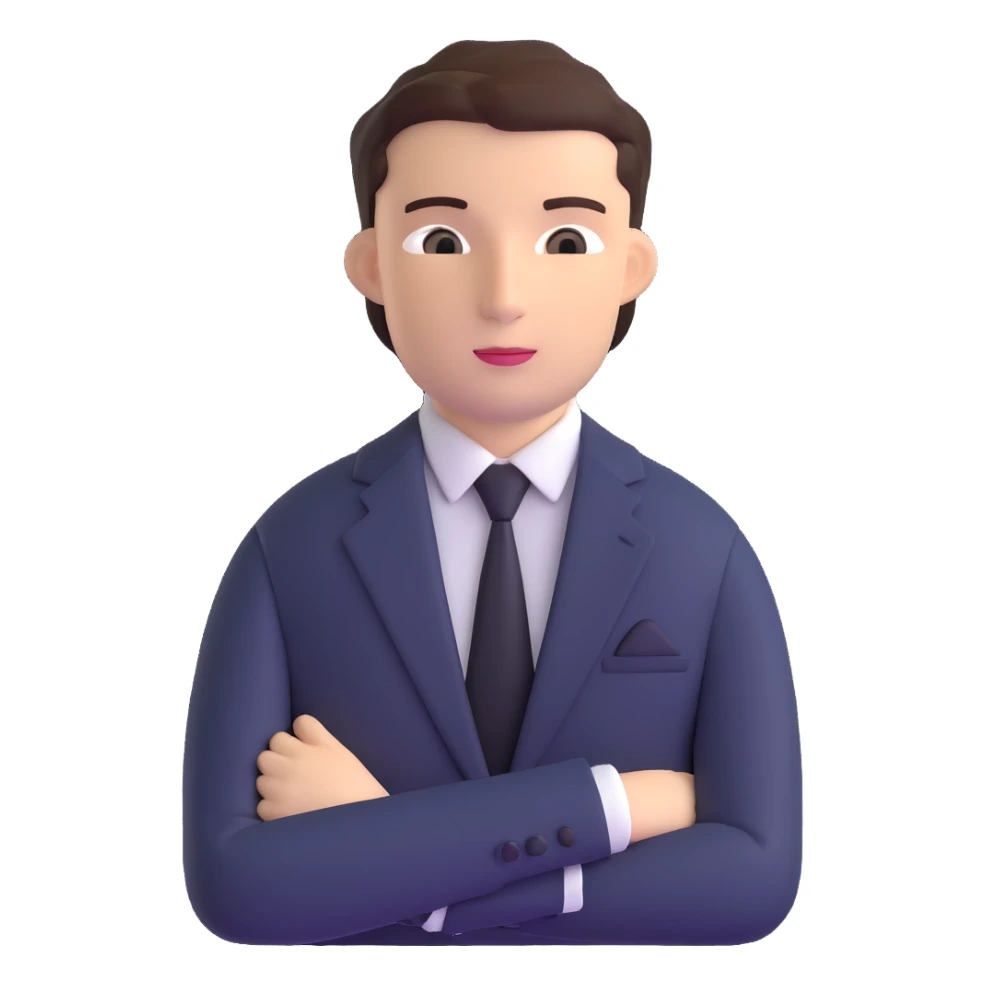 professional lawyer in business suit sticker