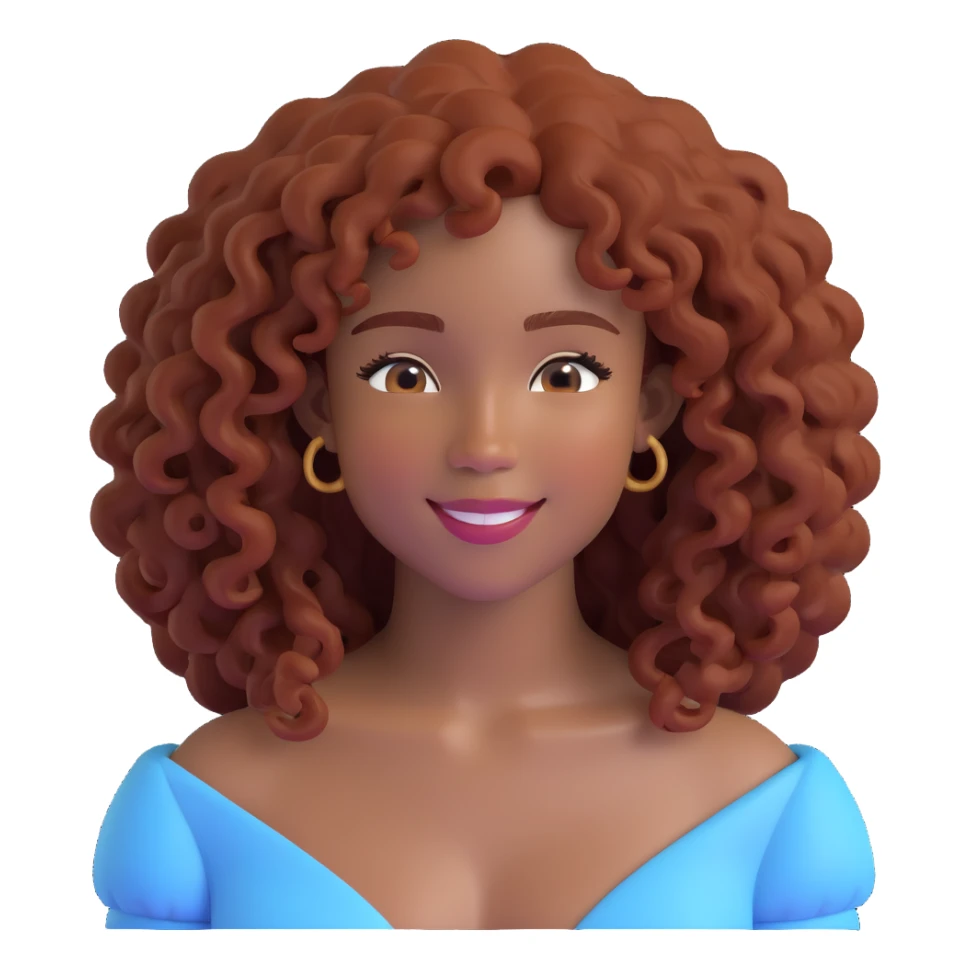 SZA as a 3D Disney/Pixar-style character, digital illustration, cartoon-style portrait, with curly hair, glowing skin, and a gentle smile, colorful background sticker