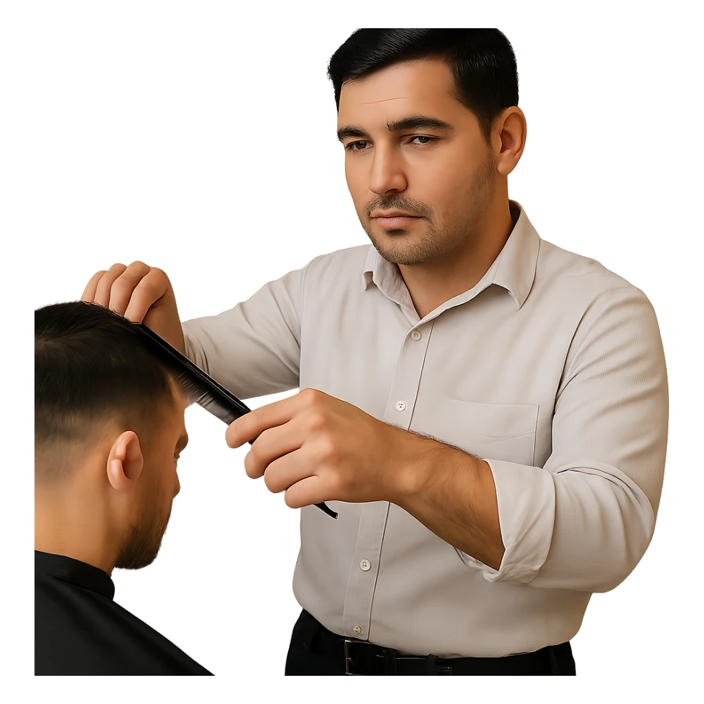 Now all that's left is the barber, take out the rest. sticker