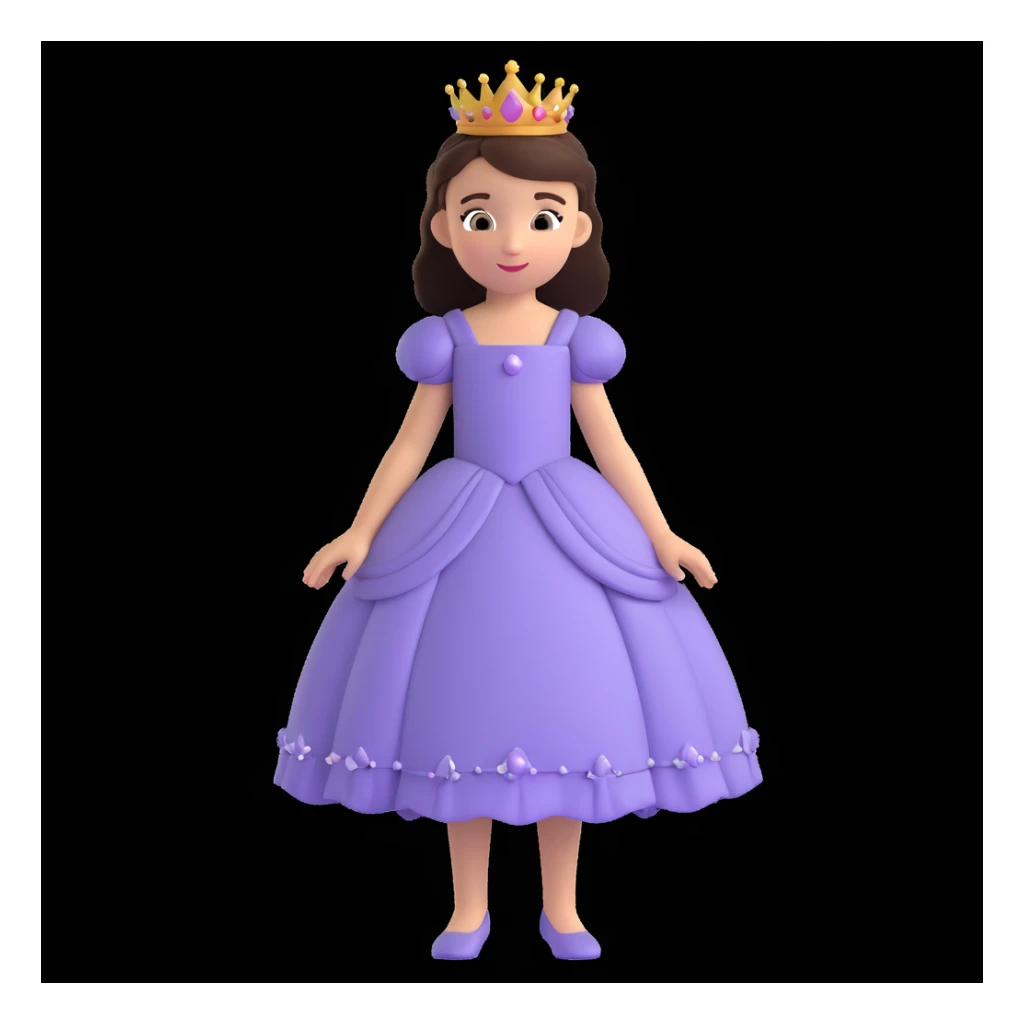 girls in a princess dress sticker