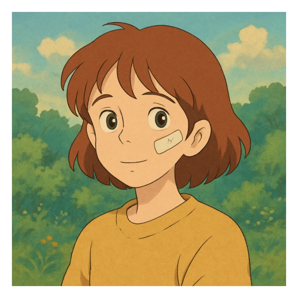 bandage, soft and whimsical, ghibli style sticker