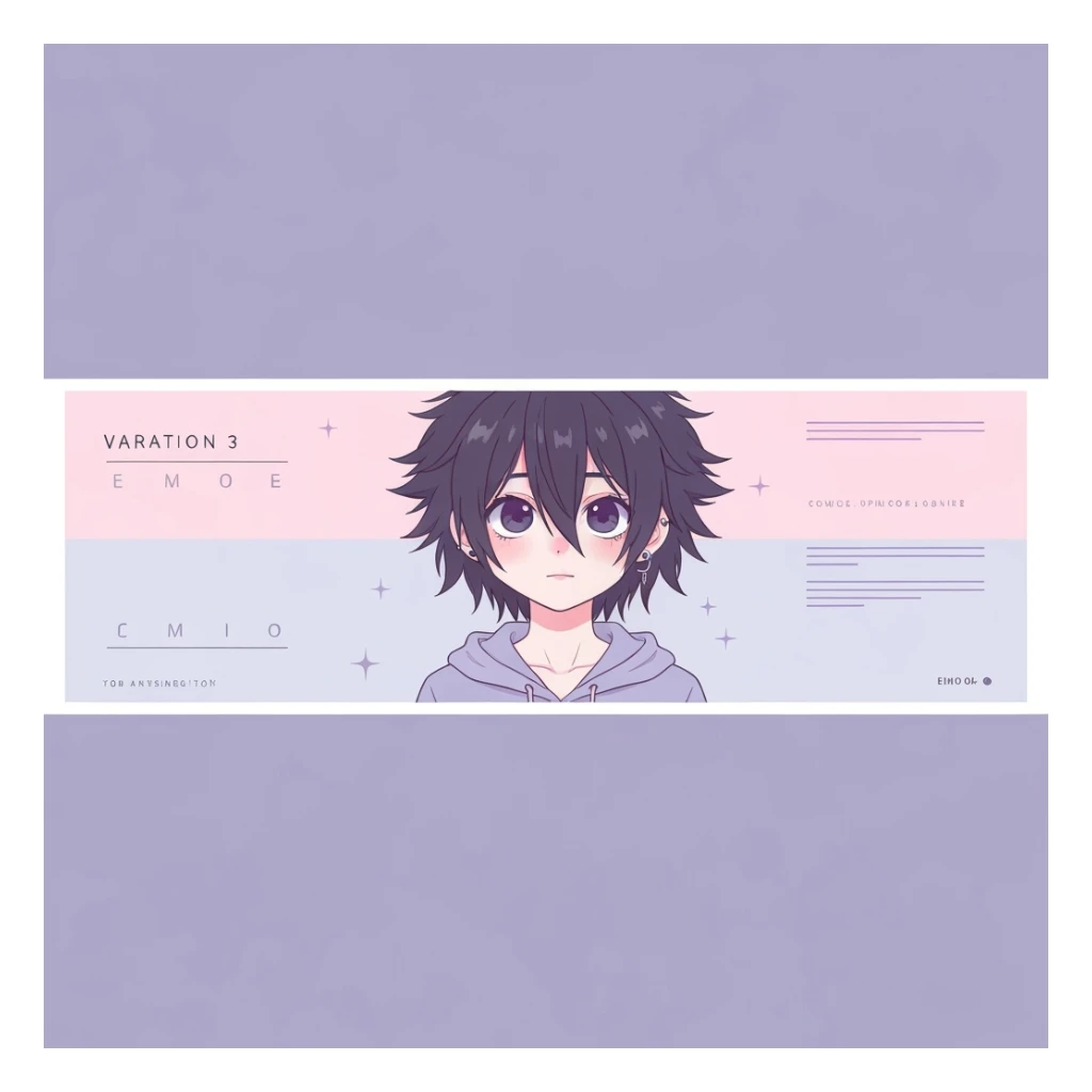 emo banner, cute, expressive, minimal, variation 3 sticker
