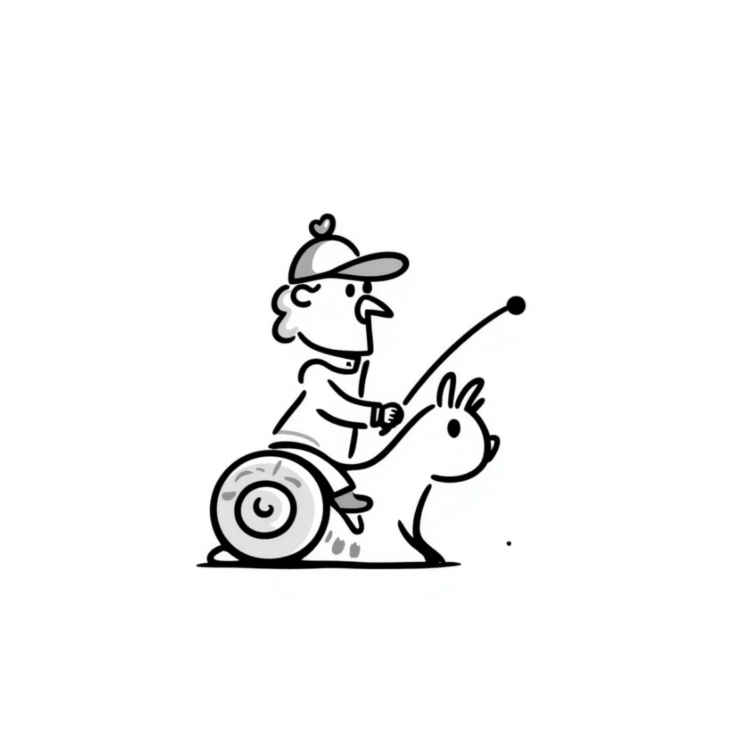 doodle style chicken jockey sticker