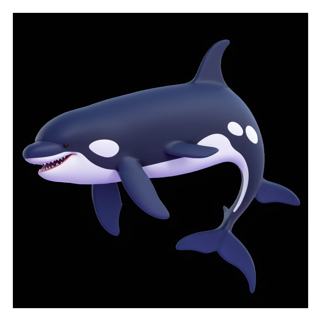 killer whale, 3d, swimming underwater sticker