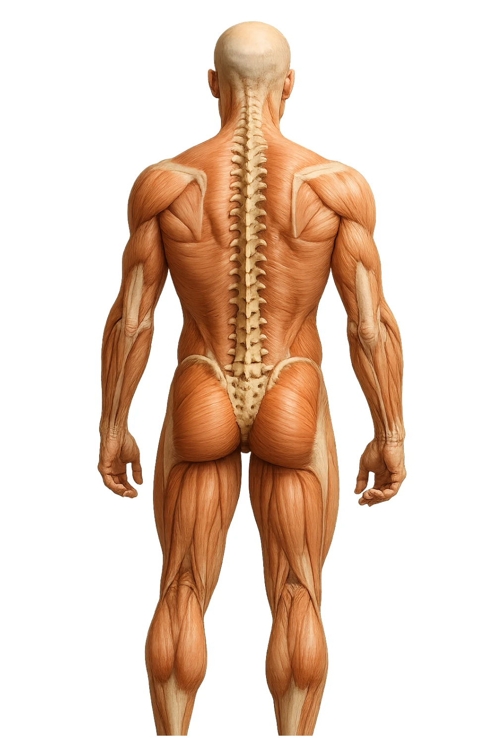 fai un immagine identica che riguarda un esercizio ma mettigli spina dorsale e muscoli in evidenza (anatomica) con colori naturali di un corpo umano. falla iperrealistica anatomica in 4k con spina dorsale storta in evidenza sticker