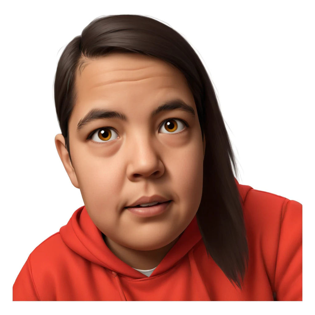 boy in red hoodie portrait sticker